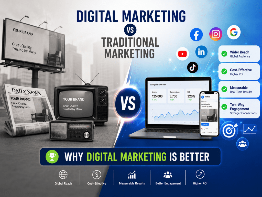 Digital Marketing vs Traditional Marketing: Why Digital Marketing Is Better