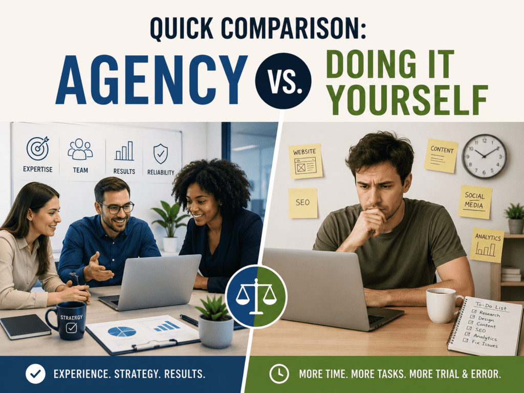 Quick Comparison: Agency vs. Doing It Yourself