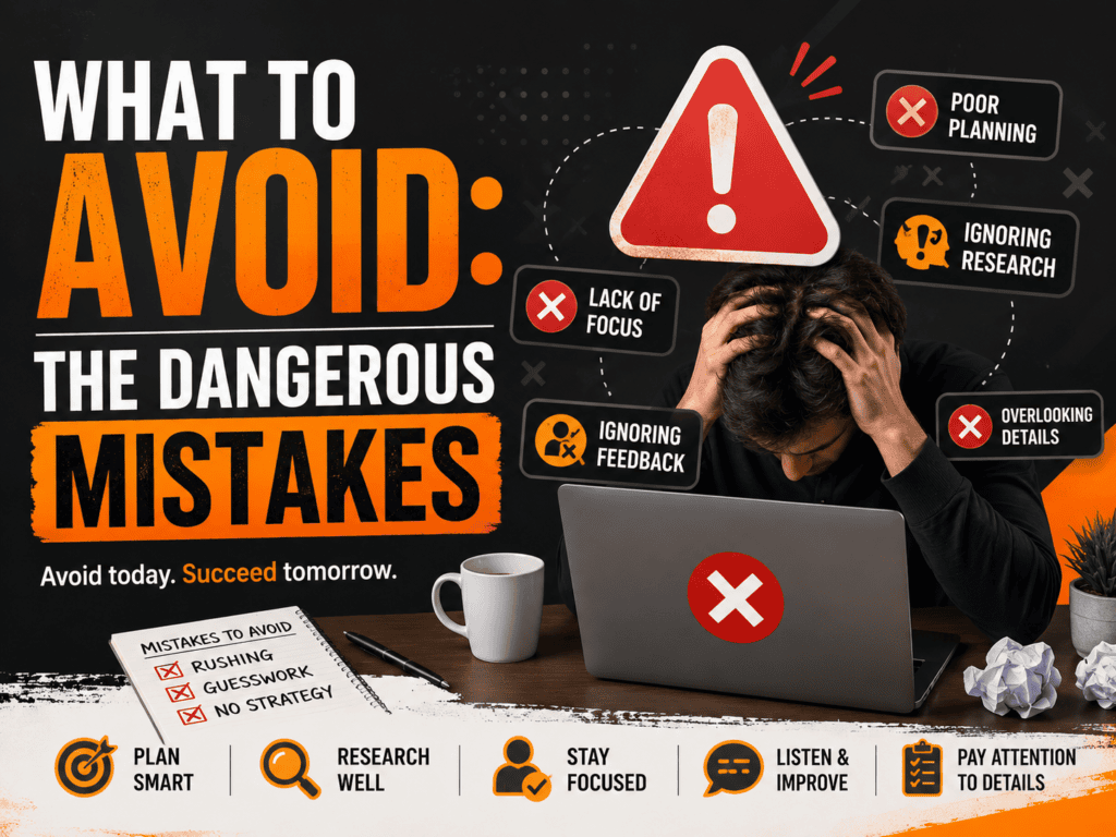 What to Avoid: The Dangerous Mistakes
