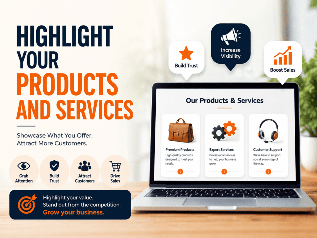 Highlight Your Products and Services